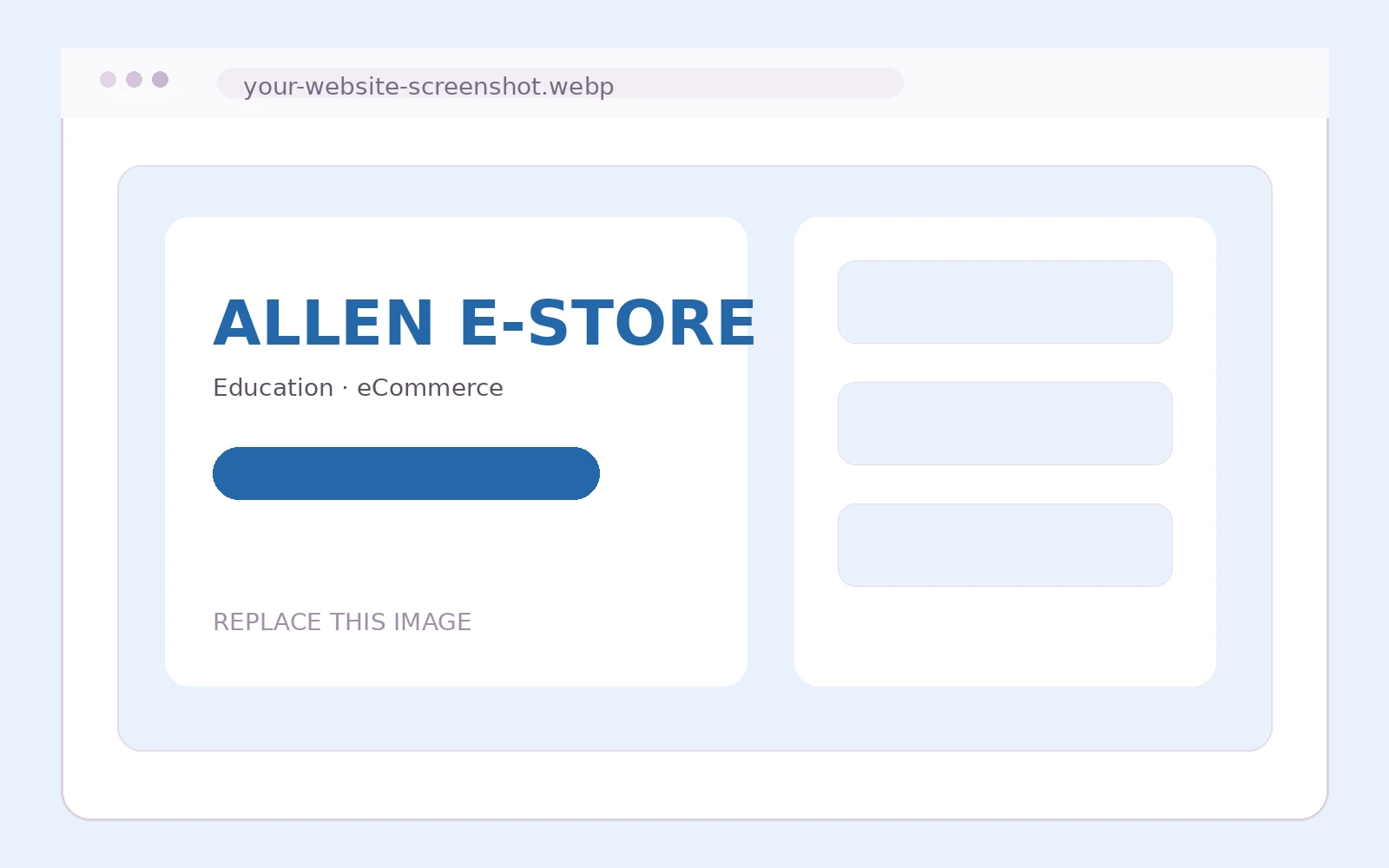 Allen Estore website project screenshot