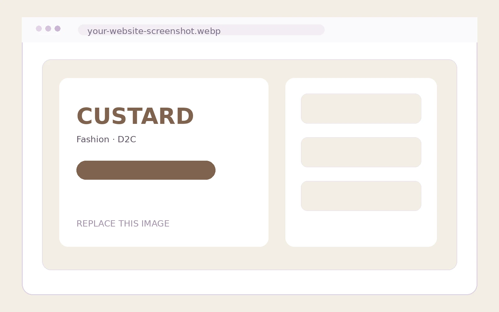 Custardfashion website project screenshot